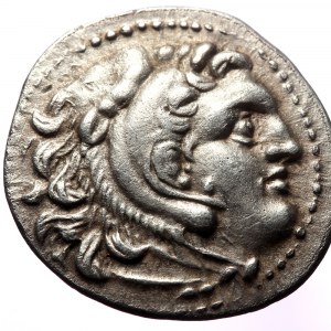 Kingdom of Macedon, Alexander III 'the Great', AR Drachm,(Silver, 4.03 g 21mm), 336-323 BC. Chios.