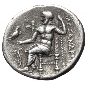Kingdom of Macedon, Alexander III 'the Great', AR Drachm,(Silver, 3.89 g 18mm), 336-323 BC. Uncertain mint in Macedon or