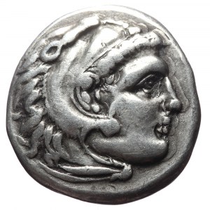Kingdom of Macedon, Philip III Arrhidaios, AR Drachm (Silver, 4.22 g 16 mm), 323-317 BC. In the name and types of Alexan