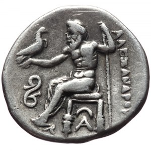 Kingdom of Macedon, Philip III Arrhidaios, AR Drachm (Silver, 4.22 g 16 mm), 323-317 BC. In the name and types of Alexan