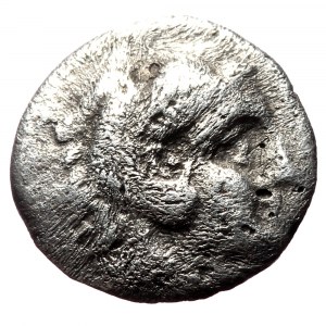 Kingdom of Macedon, Alexander III, the Great, AR Obol,(Silver, 0.57 g 8mm), 336-323 BC, Sidon, struck 333-305 BC.