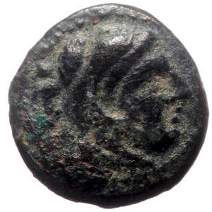 Kingdom of Macedon. Alexander III the Great (336-323 BC) 1/4 Unit AE (Bronze, 1.34g, 11mm) Uncertain mint in Western