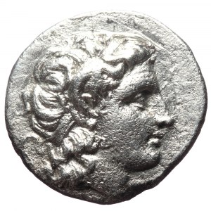 Kings of Thrace (Macedonian). Lysimachos, AR Drachm,(Silver, 4.01 g 18mm), 305-281 BC, Ephesos.