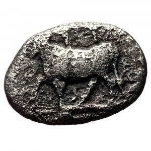 Thrace, Byzantion, AR Hemidrachm, (Silver,2.20 g 14 mm),Circa 340-320 BC.