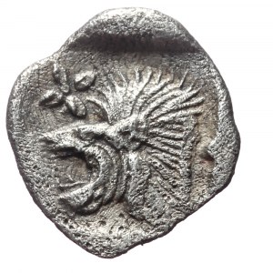 Mysia, Kyzikos, AR Hemiobol, (Silver,0.36 g 9mm), Circa 450-400 BC.