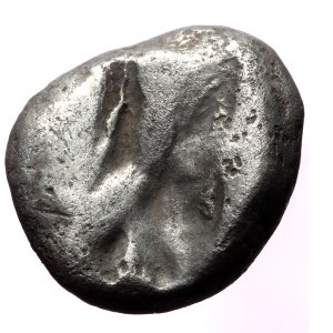 Persia, Achaemenid Empire, AR Siglos, (Silver,5.38 g 16 mm), Time of Darios I to Xerxes II.485-420 BC. Sardes.