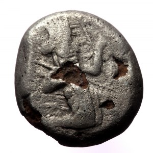 Persia, Achaemenid Empire, AR Siglos, (Silver,4.01 g 15 mm), Time of Darios I to Xerxes II.485-420 BC. Sardes.