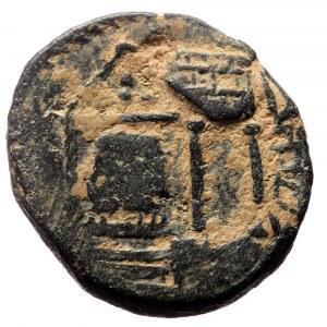 Kings of Osrhoene (Edessa). Waël. AE. (Bronze, 7.19 g. 18 mm.) 163-165 AD.