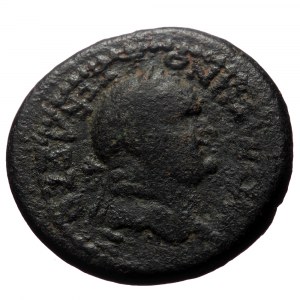Caria, Trapezopolis. Vespasian. AE. (Bronze, 6.80 g. 21mm.) 69-79 AD. Magistrate, Ti Klaudios Orontes.