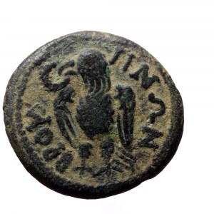 Phrygia. Bruzus. Pseudo-autonomous. AE. (Bronze, 4.36 g. 19 mm.) Time of Gordian III, 238-244 AD.