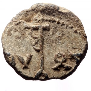 PB Byzantine lead seal (AD 8th century).