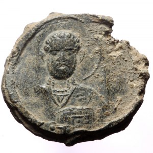 PB Byzantine lead seal of Nicholas? (11th century AD).