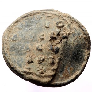 PB Byzantine seal of Theodosios, imperial protospatharios (10th century AD).