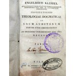 Klupfel E. - Dogmatická teologie - Vilnius 1818 [ Ex Libris Rev. Jan Scislawski].