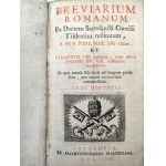 Brewiarz Rzymski - Breviarium Romanum pars Hiemalis - Antwerpia 1751 [miedzioryty]