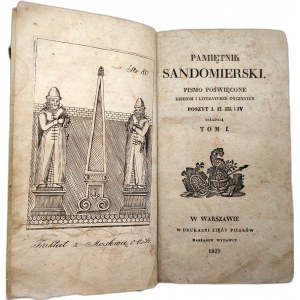 Pamiętnik Sandomierski - Warszawa 1829 [ Herby Rycerstwa Polskiego, Opis Kielc, rytiny].