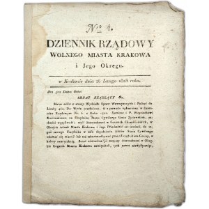 Free City of Krakow - Government Gazette of 1823 and 1838