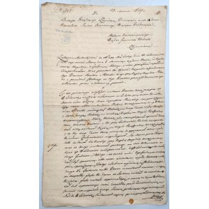 List w sprawie dzwonu do Biskupa Żmudzkiego - Jana Stefana Giedroyć - 13 marca 1839 rok