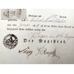 Grand Duchy of Poznan - confirmation of payment to the Magistrate - Kępno 1819 [Police stamp].