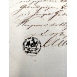 Dokument s razítkem Magistrátu města Wągrowiec - 1859