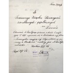 Dopis Národnímu soudu - Svaz výdělečných a hospodářských spolků ve Lvově - 1904