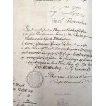 Collection of documents from Lower Silesia - Syców, Wrocław - 19th century [notary stamps].