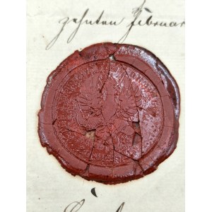 Notarial deed - 1855 - Lower Silesia - [ Notary's wax seal ].