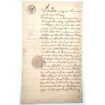 Notarial deed - 1855 - Lower Silesia - [ Notary's wax seal ].