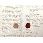 Notarial deed - 1855 - Lower Silesia - [ Notary's wax seal ].