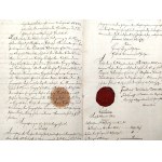 Notářská listina - 1855 - Dolní Slezsko - [ razítko notáře ].