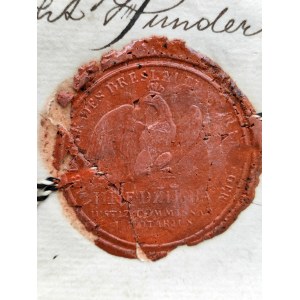 Notarial deed - Breslau - 1844 - [ Notary letter seal ].