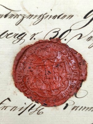 Notarial deed - Sicily letter seal - 1844