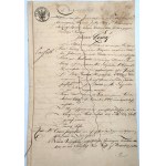 Akt notarialny - Pieczęć lakowa Syców - 1844
