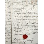 Notářská listina - dopisní razítko Syców - 1844