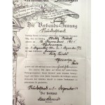 Innung der Friseure und Perückenmacher - Lehrlingszeugnis - Rudolstadt 1913 [Friseur].