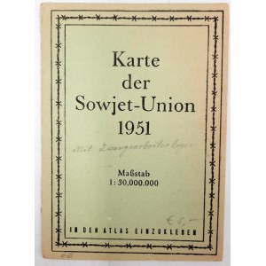 Karte - Sowjetunion - 1951 - Lage und Umfang der Zwangsarbeitslager