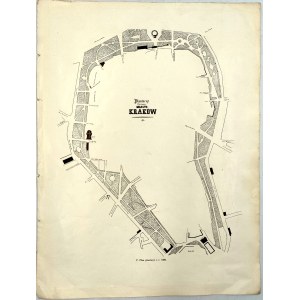 Plan Plantów Krakowskich - Plantacje otaczające miasto Kraków 1880 r