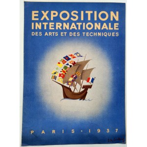 Expo Paris 1937 - Ausstellungsplan/Prospekt auf Polnisch