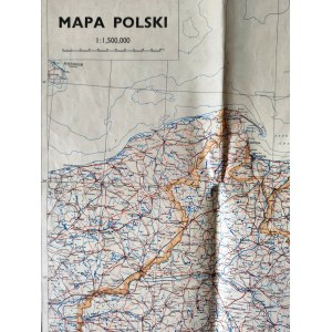 Duża mapa Polski - Wojskowy Instytut Geograficzny - Wydanie Edinburgh 1944