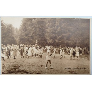 Pocztówka - Rabka. Zabawy w parku - 1931 rok
