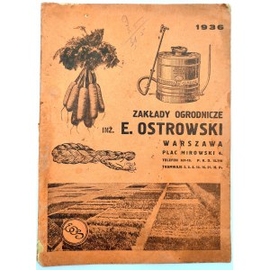 Werbeprospekt - Preisliste - E. Ostrowski - Gartenbauwerke Warschau