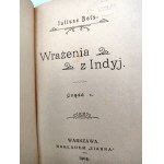 Bois J. - Wrażenia z Indyj - T.I - II - Warschau 1905
