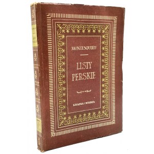 Montesquieu - Listy Perskie - Warszawa 1951