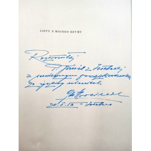 Gustav Morcinek - Letters from My Rome [ Dedication and autograph].