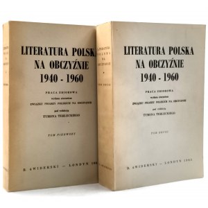 Terlecki Tymon - Polish Literature Abroad - 1940 - 1960 - London 19654/65