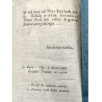 Dopis sandoměřské ženy Podolance - vytištěno v Krakově v roce 1784 [ Ze sbírky Edwarda Neprose] [ První vydání].
