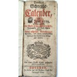 Dresdner Schreibe-calender auf jahr 1779 - Drážďanský kalendár na rok 1779