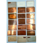 Collection of 20 copperplate engravings for greeting cards from the 19th century