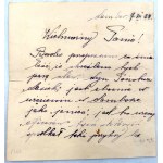 List kolegu, ktorý bol uväznený v Sambore a zavraždený v Katyni, od dôstojníka poľskej armády jeho otcovi - Sambor ( Ukrajina) 7/12 1939