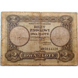 Bilet zdawkowy - Dwa złote - Seria AN - 1925